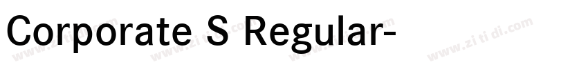 Corporate S Regular字体转换